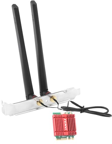 FENVI WiFi 6E Desktop Upgrade Kit with Intel AX210-5400Mbps Tri-Band 6GHz & BT 5.3 Includes M.2 2230 AX210NGW WiFi Card, High Gain Antennas, Low Profile Bracket for Windows 11/10