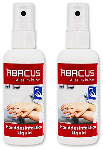 ABACUS® Desinfektionsmittel, Desinfektion, Händedesinfektion, Handdesinfektion, Handdesinfektionsmittel, Hautdesinfektionsmittel, Flächendesinfektion – Desinfektionsmittel 2x 100 ml (7541)