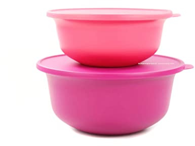 Tupperware Aloha 4L pink + 2L Hellrosa Schüssel Servieren Servierschüssel