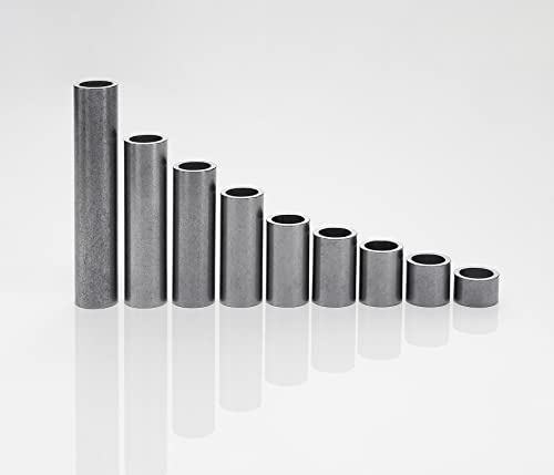 Edelstahl Distanzhülsen, Abstandshülsen | Set Sortiment M10 Edelstahl - Inhalt: 9 Hülsen, je 1 Hülse der Länge 10, 15, 20, 25, 30, 40, 50, 60, 80 mm