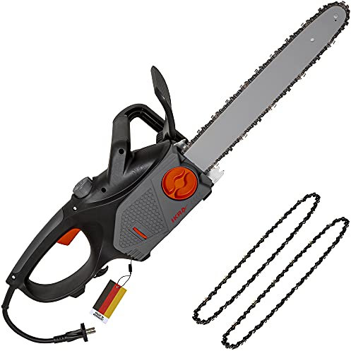 IKRA Elektro Kettensäge KSE 2400-40, 2.400 Watt, inkl. 2 Ersatzketten, Schwarz, 23514120-AZ2