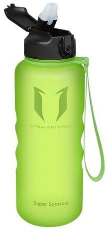 Super Sparrow Borraccia Sportiva & Bottiglia Bambini Senza Perdite - Borraccia Sportiva con Cannuccia - 1.5L Bottiglia Acqua Riutilizzabile di Grande Capacità - Senza BPA