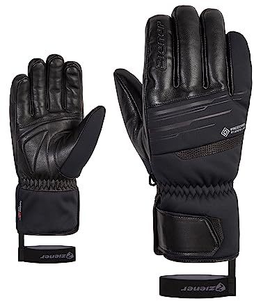 Ziener Herren GARCEL Ski-Handschuhe/Wintersport | Primaloft, Soft-Shell, Black, 8,5