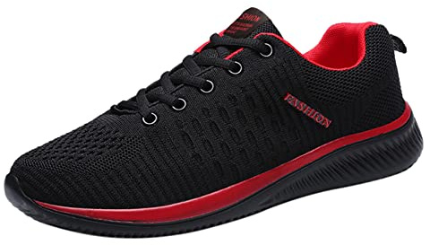 Allbestop Running Sport Chaussure Chaussures De Running, Chaussures Basket Scratch Homme Kids LED Slip on Sneakers Botte Moto Homme Boots Mini Short Trail ( Rouge, 39)