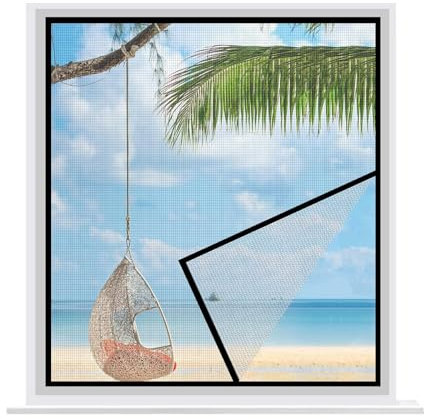 Fenstergitter Insektenschutz 50x150cm LäSst Sich Ohne Bohren Verkleben Und Montieren Fliegengitter FüR Schiebefenster Luft Kann Frei StröMen Für Balkonfenster Terrassenfenster Außenfenster Schwarz