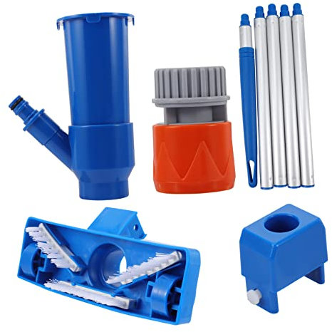 ORFOFE 1juego Kit De Limpieza De Piscina Portátil Cabezal De Cepillo Inferior y Aspiración Jet para Mantenimiento De Piscinas