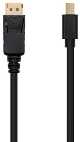 Blendend Cable Mini DisplayPort a DisplayPort, 2.0 m, conexión Mini DP/M-DP/M, ideal para transmitir video HD y audio desde dispositivos a pantallas.