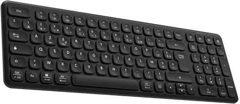 T'nB - Clavier sans Fil Slim Pro, Connexion Multi-Appareils en Simultanée, Connexion Bluetooth ou Dongle USB, Compact et Léger, Compatible Windows/Mac, Batterie Rechargeable Longue Durée - Noir