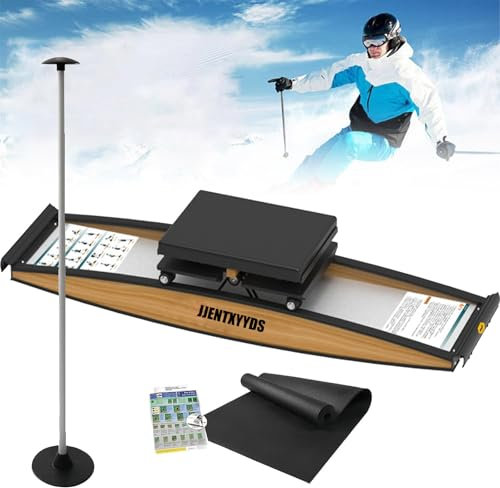 JJENXYYDS Indoor-Ski-Trainingsgerät, Body-Balance-Trainingsgerät, 150 kg belastbar, Kraft- und Balance-Trainingsgerät, für Gesäßmuskulatur, Einstellbarer Widerstand, für Fitnessstudio