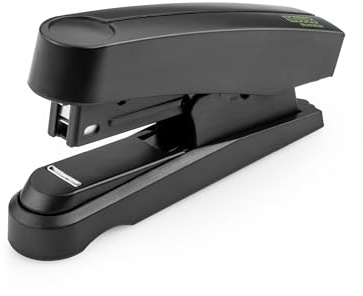 Novus B 10 FC re+new Heftgerät, 20 Blatt, schwarz | Flachheftung, inkl. 200 Heftklammern, Vollmetallgerät mit Kunststoffummantelung aus 88% recyceltem Plastik
