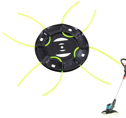 Unkrautbürste für Freischneider & Motorsense Zubehör inkl. 15cm Nylonfäden, Schonende und effiziente Wildkrautbürste für Motorsense, 5mm Bohrung, Langlebige Universal Unkraut Bürste