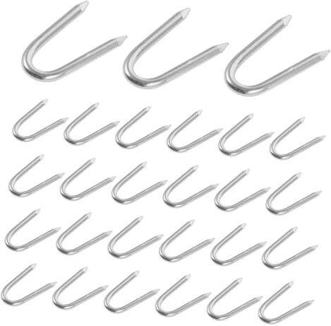 GANAZONO 50piezas Grapas u Metálicas para Jardín Clavos De Fijación para Vallas y Jardines Estacas Resistente para Control De Malezas y Membranas De Césped Artificial