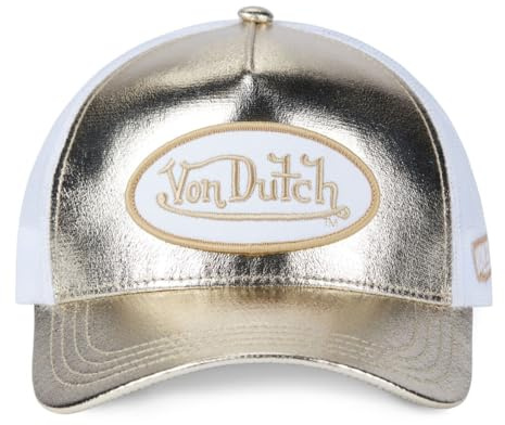 Von Dutch Damen-Kappe, Trucker, Original, Weiß/Gold, One size