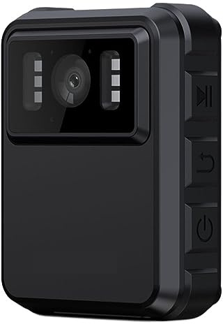 ZGJIAJU Mini Caméra WiFi Full HD 1080P 2 Pouces IPS Écran Tactile IP67 Étanche Vision Nocturne Enregistreur Vidéo Garde De Sécurité Police Corps Cam Clarté Précision(Only Camera,L9 1080P)
