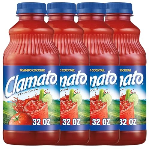 Clamato Original 946 ml – Salsa de Tomate con Almeja para Micheladas, Ceviches y Cócteles - Pack Laborawi (4 x 946ml)