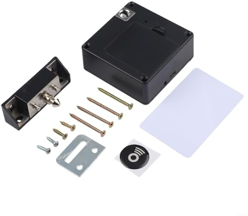 Per Smart For RFID, serratura elettronica per la sicurezza dei bambini, sistema di blocco per cassetti e armadi in legno con accesso programmabile con chiave (nero)