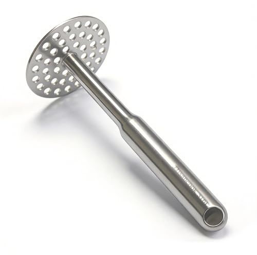 Icetop Potato Masher Stainless Steel, Heavy Duty Kitchen Tool | Ergonomic Masher for Creamy Mash Avocado Baby Food Purees Easy Clean Dishwasher Safe