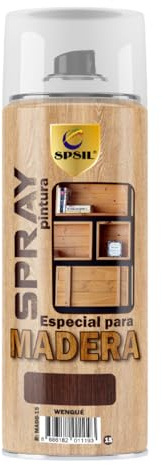 SPSIL Pintura Madera Wengue 200ml para Madera Barniz Spray, Aerosol Especial, Ideal para Renovación de Muebles y Superficies de Madera