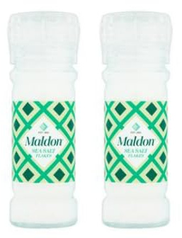 Maldon Sea Salt Flakes, Grinder, Pack of 2