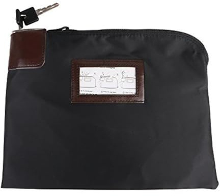 Eagle - Bolsa para billetes con cierre de seguridad, color negro, 27,5 x 20,8 x 3,5 cm