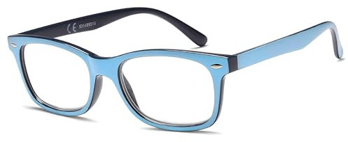NEW VISION Gafas Presbicia Hombre, Gafas Lectura Iman, Estilo CláSico, Marcos Ligeros, ProteccióN UV400 Gafas De Lectura, Gafas Para Ordenador Hombre Mujer NV056(+2.00,celeste)