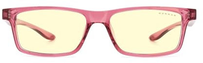 Gunnar Gaming- und Computerbrille - Kids - Cruz Kids Large (age 8-12) - Pink Rahmen, Amber Linsen - Blaulichtfilter Brille, Premium Blaufilter, UV-Schutz,