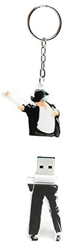 Michael Jackson USB 3.0 64 GB & Llavero Michael Jackson Pendrive 3.0 The Essential Michael Jackson gadget unidad de memoria flash Bolígrafo Disk Pen Drive alta velocidad SUPERSPEED