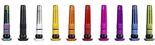 Muc-Off Stealth Tubeless Puncture Plug - Bar-End Tyre Plug Kit for Mountain Bike, Road and Gravel - Anodised Aluminium in 12 Colours, Three Plug Sizes Included - Matt Black