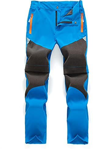 Daysskk 2-in-1 Zip Off Hose Kinder Jungen Mädchen Outdoorhose Sommer Schnelltrocknend Wanderhose Wasserdicht