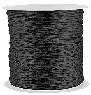 Pamtns Nylonschnur 0.8mm 100 Meter Schnur Schwarz Nylonfaden Nylonschnur Beading Thread String Makramee Schnur Faden Stoff Handwerk Schnur Handstrickschnur Sickenfaden Schmuck