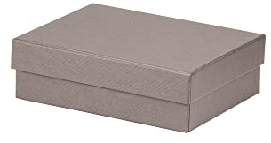 Rössler - Geschenkbox mit Deckel 140x190x60 mm Taupe | Geschenkkarton mit Deckel für Geschenke, Präsentationen, Gutscheine und dekorative Verpackungen