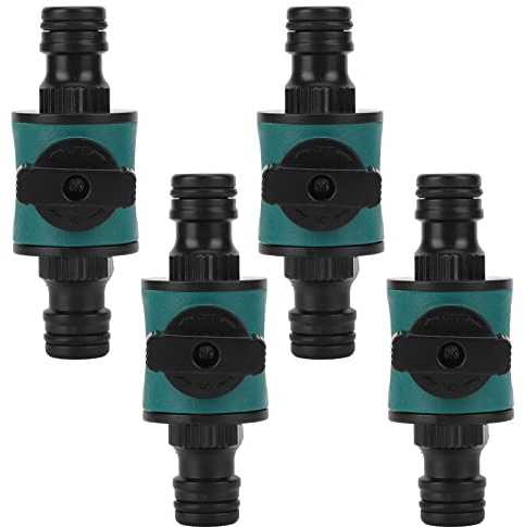 Conector Rápido Manguera Jardín con Válvula Cierre Macho Hembra 4 Piezas para Riego Liberación Fácil Accesorios de Riego Sin Fugas