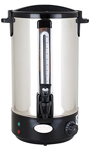 NADAENQ Distributeur De Boissons avec Châssis De Chauffage en Acier Inoxydable 304, Sterilisateur Electrique Bocaux pour La Durée De Thé À l'eau Chaude Jus De Café À La Maison,24.6L