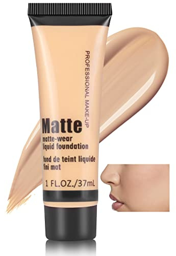Boobeen Full Coverage Foundation - Concealer Liquid Foundation Matte Creamy Foundation Smoothing Lightweight Flawless Makeup Base