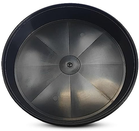 Blumentopf-Untersetzer, 45 cm Durchmesser, 6 Stück, schwarze Kunststoff-Pflanzenuntersetzer – ideal als Untersetzer für Gartentopf-Untersetzer für Innen- und Außenbereich