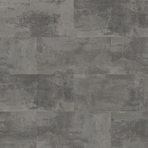ARTENS - PVC Bodenbelag - Click Vinyl-Fliesen Seren - Vinylboden - FORTE - Steineffekt - Dunkelgrau - L.60,72 cm x B.30,31 cm - Dicke 4 mm - 1,84 m²/ 10 Fliesen - Belastungsklasse 32