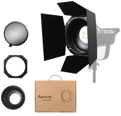 Aputure Barn Doors with 30º Honeycomb Grid Designed for Aputure Bowens Mount Point-Source Lights Compatible with Aputure Reflectors and Fresnel 2X