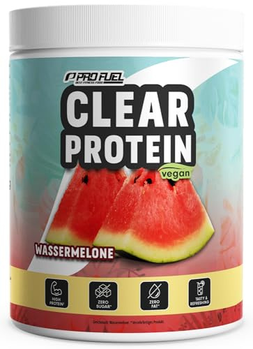 Clear Protein Vegan 360g WASSERMELONE, unglaublich leckerer & erfrischender Protein-Drink, vegane Clear Whey Protein/Iso Clear Alternative mit hochwertigem Erbsenproteinhydrolysat, 56% Protein