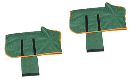 INOOMP 2stücke Hooded Pet Bathrobe Für Hunde Und Katzen Saugfähig Und Schnell Trocknend Xs Schützt Vor Abkühlung Nach Dem Baden Für Kleine Haustiere