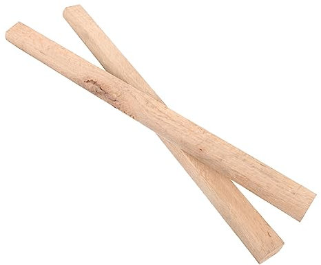 KITANDOVE 2pcs Flat Wooden Handle Replacement Broad Handle for Camping and Garden Use Anti-skid Design Easy Installation Outdoor Tool