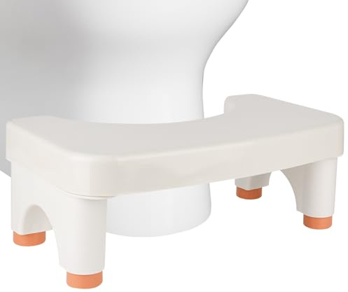 bssmmai Sgabello da Toilette Regolabile, per Adulti, per Adulti e Bambini, Sgabello per WC Antiscivolo, 4 Altezze da 15 a 21 cm