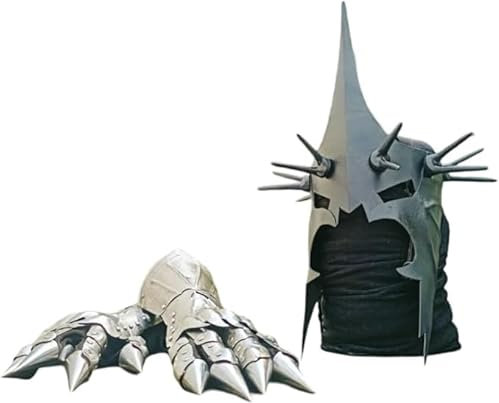 Nazgûl Ringwraith Roben Schwarzer Reiterhelm Stulpen Herr des Rings Cosplay Hexenkostüm Requisite Helm Handschuhe Halloween
