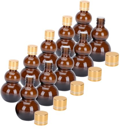 DEARMAMY 10pièces Bouteille Forme De Calebasse Étanche Mini-bouteille Portable Récipient à Vin Compact