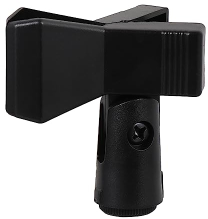 Mikrofonklemme 3 Stück mit Federclip und Adapter Universelle | Kunststoff und Legierung, 3/8-zoll Adapter mit 5/8-zoll Öffnung, Schwarz, 180° Verstellbar