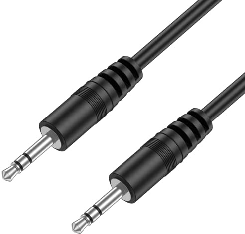 Tobfit 3.5mm Aux Kabel,Stereo Audio Klinke auf Klinke Kabel für Autoradio, Kopfhörer, Smartphones, Stereoanlage,PC,Handy,Tablet,Lautsprecher,MP3/MP4 Player(1.0 Meter)
