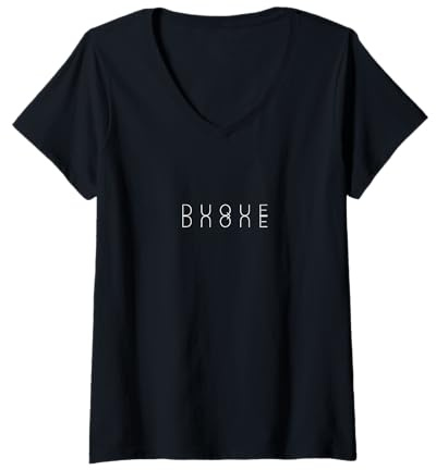 Mujer Duque Reflections - Arte de Apellido Personalizado con Espejo Camiseta Cuello V