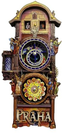 Kühlschrankmagneten Prager Astronomische Uhr | Tourismus Kollektion Magnete | Magnetisches Reisemitbringsel für Fotografiebegeisterte Erinnerungsbewahrer Sammler Wohnraumdekorateure Touristen