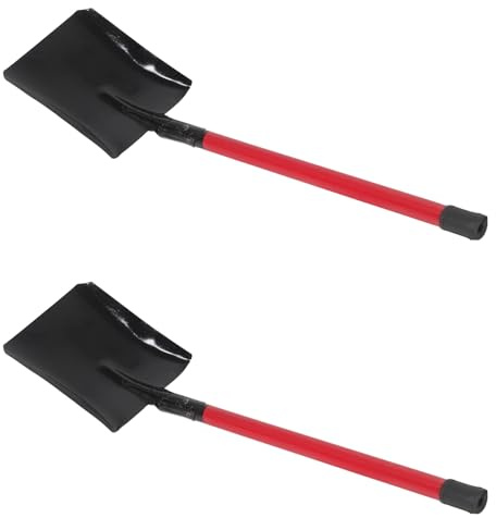 DIYEAH Lot de 2 Pelles à Cendres à Long Manche 3 Noir en Métal Robuste Multifonction pour Jardin et Cheminée Nettoyage Charbon et Cendres Usage Intérieur et Extérieur
