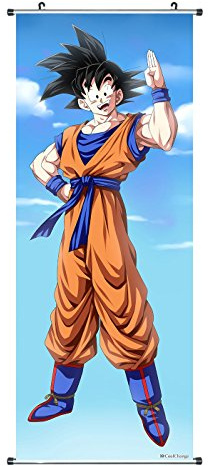 CoolChange Poster Kakemono Arrotolabile di Dragon B, 100x40cm, Tema: Son Goku