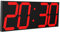 CHKOSDA Digital Wall Clock, Large Wall Clock with 6 Number, Led Wall Clock with Countdown Timer, Calendar, Thermometer, 12/24H, Adjustable Brightness, Wall Mount/On Desktop, Corded Power(Red)